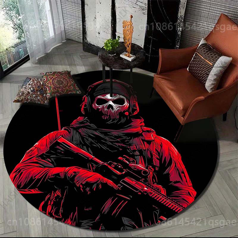 Commercial Printing Images - Çoklu Boyutlarda Kafatası Maskalı Asker Baskılı