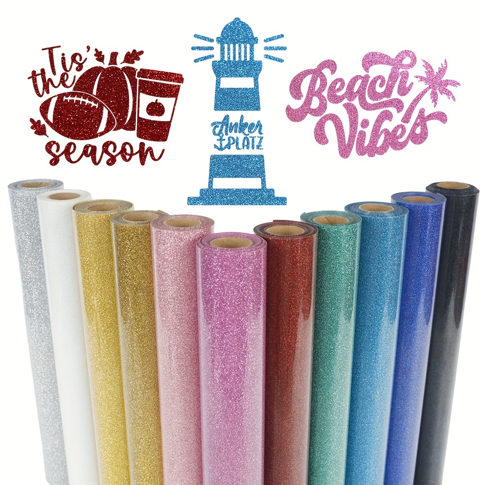 Heat Transfer Vinyl Roll - 1 Paket, Simli HTV Isı Transfer