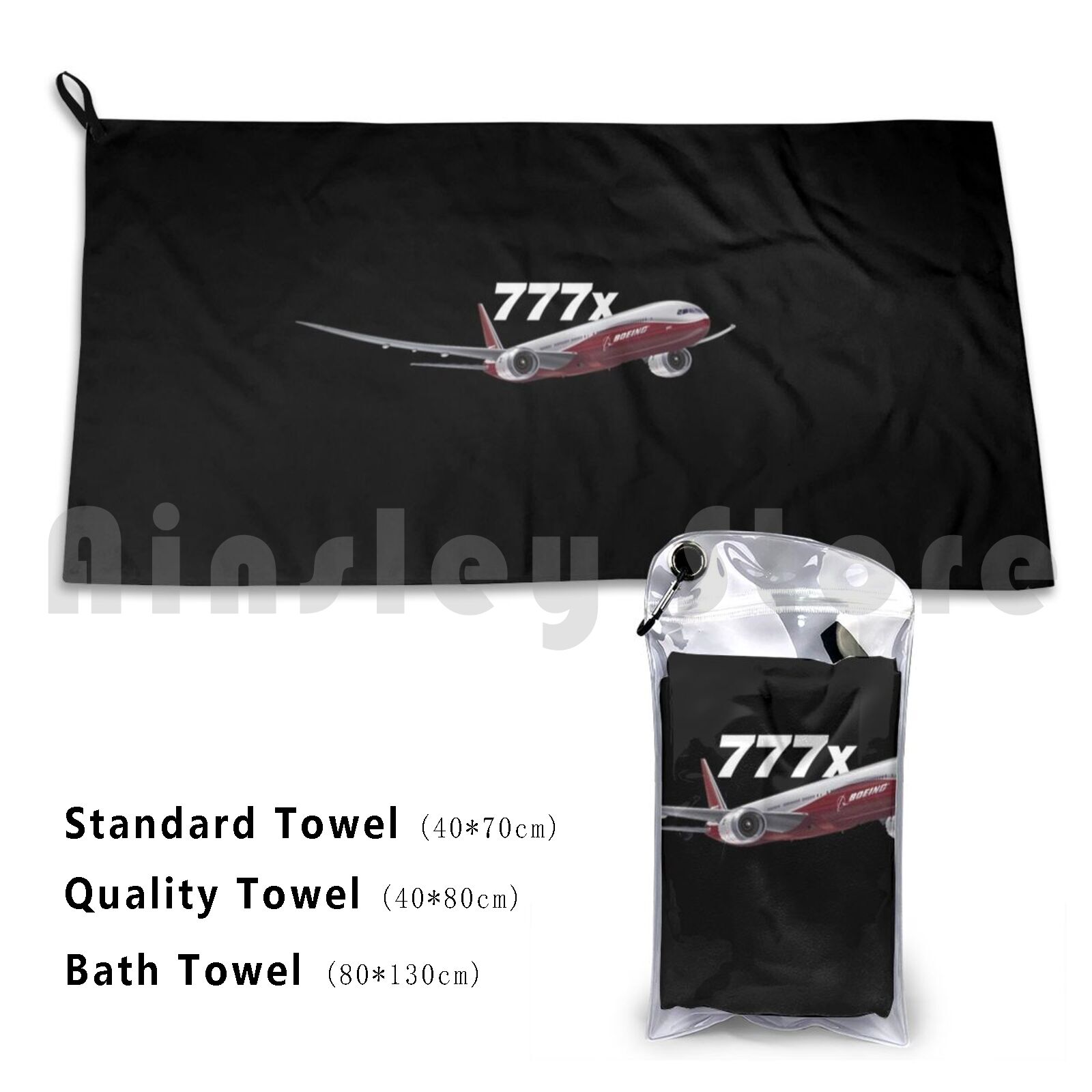 Boeing 777x Görüntü Banyo Havl - Commercial Printing Images incelemesi ve fiyatı